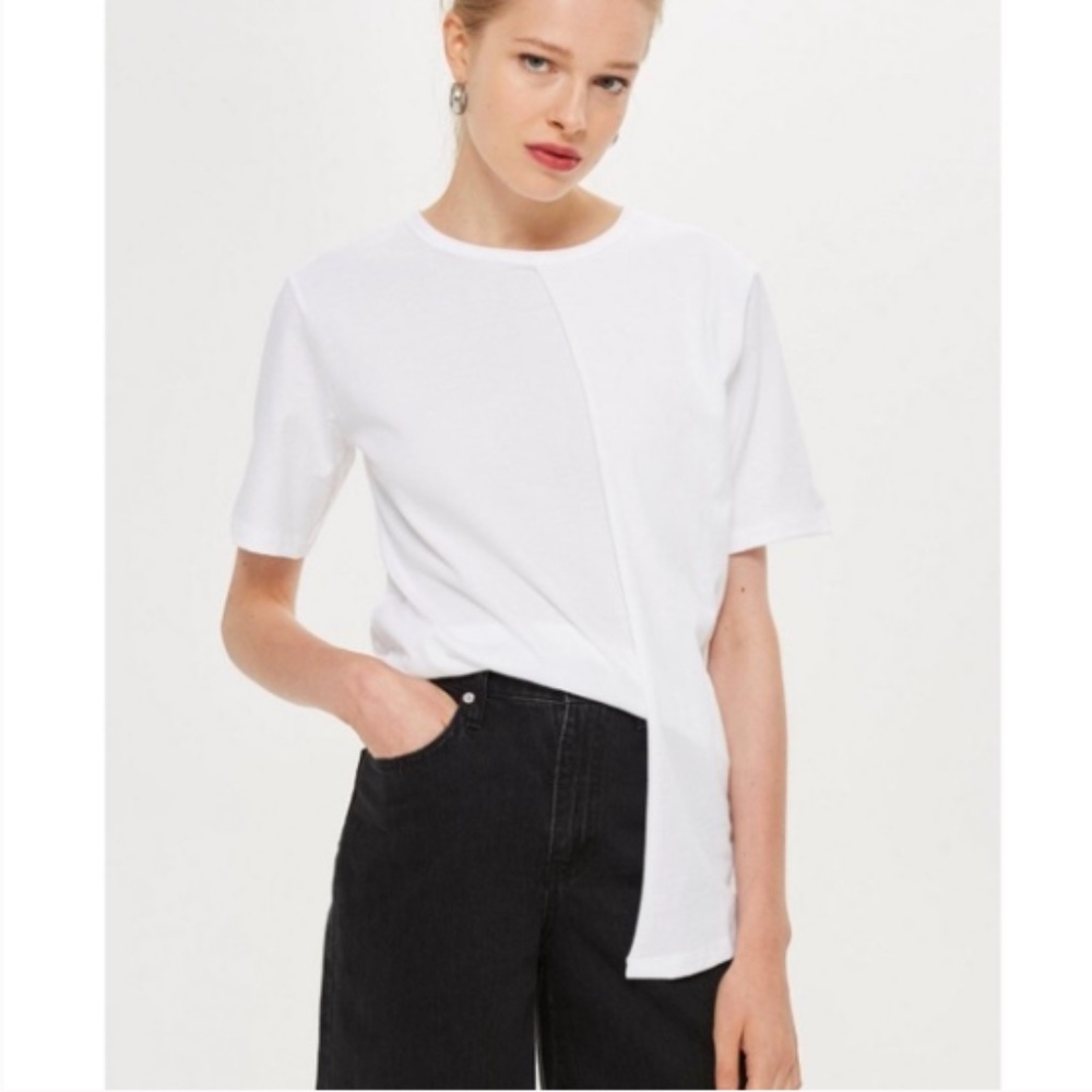 TopShop Folded‎ Asymmetrical top Sz 2